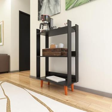 Imagem de Aparador Buffet para Sala Estilo Industrial Cantinho Do Café Multiuso Nicho (Preto)
