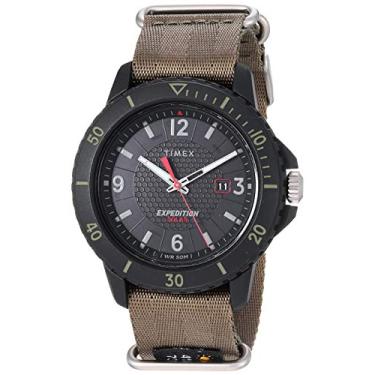 Imagem de Timex Relógio masculino Expedition Gallatin de 45 mm, Verde/preto, Moderno