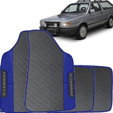 Imagem de Lindo jogo tapete 4 peças carro automotivo  na cor azul volkswagen par