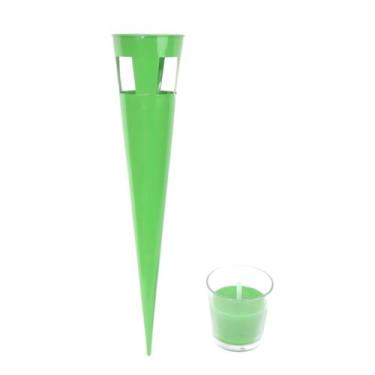 Imagem de Tocha Antimosquito de metal aberta com cheiro de citronela altura 36 c