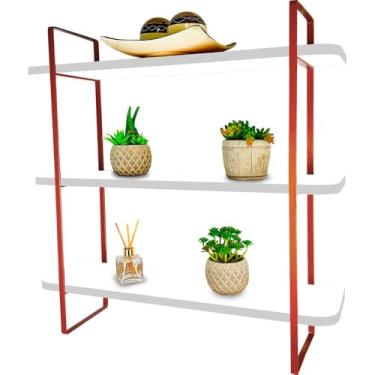Imagem de Prateleira Nicho De Parede Tripla SLIM Modelo Industrial Decoração Sala Quarto