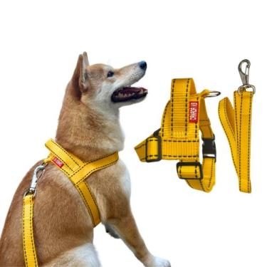 Imagem de Conjunto Peitoral estilo Pontilhado com Guia para Cachorro - Canadá K9