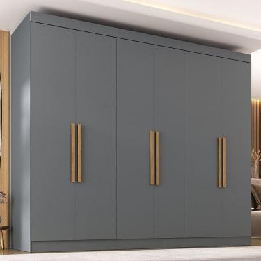Imagem de Guarda Roupa 6 Portas MDP com Puxador 50cm Paris  Onix