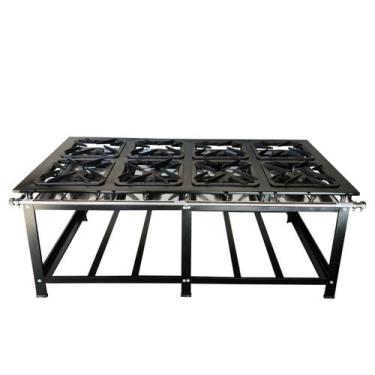 Imagem de Fogão Industrial Gold 8 Bocas Alta Pressão Perfil 10 Cefaz