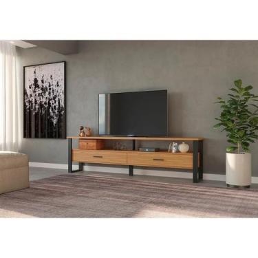 Imagem de Rack Pernambuco 2 GV Freijó e Preto 220 cm - Pradel