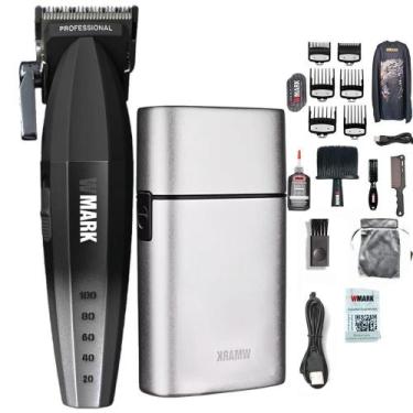 Imagem de Kit 2 Maquina Wmark Corte Ng 2038 Shaver Ng 998 Prata