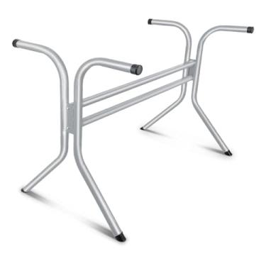 Imagem de Base de Mesa Nápoles para Tampo Retangular de até 1,20m x 0,80 - prata