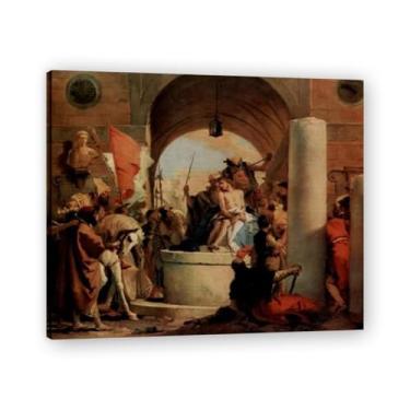 Imagem de Coroa de espinhos Giovanni Battista Tiepolo Impressão em tela – Obra-prima rococó barroca, pintura escolar de Veneza, pintura a óleo decorativa para galeria doméstica 80 x 96 cm