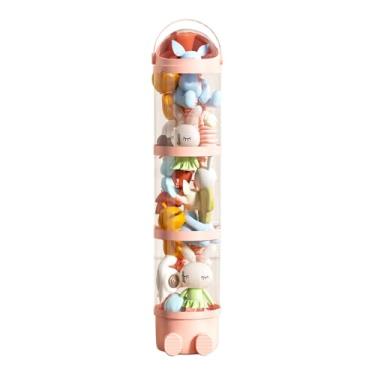 Imagem de Tubo De Armazenamento Para Pelúcias, Organizador De Brinquedos 162 Cm Com 4 Camadas, Balde Transparente De Exposição Com 4 Camadas, Organizador Compacto De Bonecas Para Quarto E Sala De Brinquedos