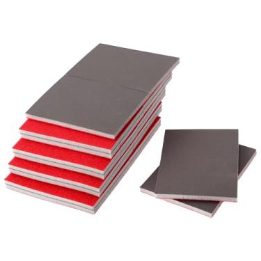 Imagem de TUCKBOLD 20 peças de esponja de lixa fina P3000 de 3,94 x 2,95 polegadas laváveis para paredes de gesso de madeira de metal, pintura automotiva, plástico, faça você mesmo, 0,5 polegadas