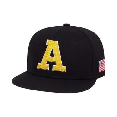 Imagem de Boné De Beisebol Bordado Hip Hop Masculino Algodão Snapback Ajustável 