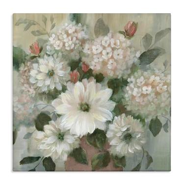Imagem de Stupell Industries Arte de parede em tela Mixed Bunches of Cottage Blooms por Nan, 43 x 43 cm