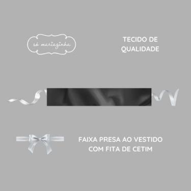 Imagem de Faixa Lisa PRETO Infantil Acessorio Festa Casamento Batizado Daminha F