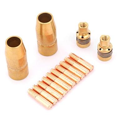 Imagem de Acessório Tocha de Soldagem, Mig Peças de Soldagem Bico de Contato de Ponta de Contato Ajuste Moller, 10 Dica de Contato 000067 (0,8 mm), 2 Adaptador 169716, 2 Bico 169715