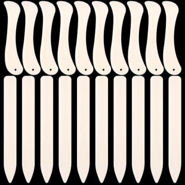 Imagem de 20 pçs ferramenta de pasta óssea, pasta de osso de plástico, artesanato, pontuação, dobra, papel vinco, artesanato, scrapbooking, para encadernação de livros de papel e artesanato de cartões DIY feito