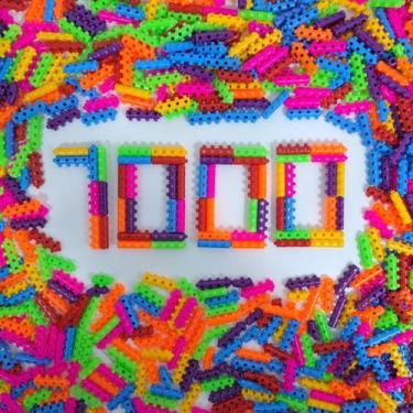 Imagem de Blocos de Montar Pinos Encantados 1000 Pç Brinquedo Infantil - Mili Mu