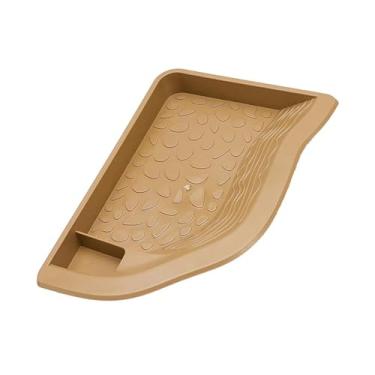 Imagem de Bothyi Tigela de água para répteis, decoração para piscina de tartarugas, tanque de peixes com rampa, prato de comida, alimentador de tartarugas para, Amarelo Acastanhado