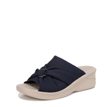 Imagem de Bzees For Lifestride Sandália feminina Serenade Slide Wedge, Blazer azul-marinho, 6.5 Wide