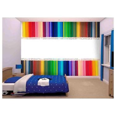 Imagem de Papel De Parede Infantil Lápis De Cor Escola Azs118 - Você Decora