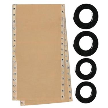 Imagem de ROUDUELS Tecido de substituição de gravidade zero, pano de reparo de 43 cm de largura para cadeiras antigravidade reclinável ao ar livre com 4 peças de cadarços elásticos de substituição, kit de cabo