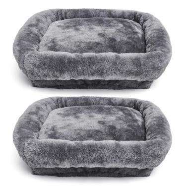 Imagem de Abbylike 2 peças de reposição para torre de árvore de gato, capa de cama cinza com faixa elástica, enchimento lavável removível para prateleiras de poleiro de plataforma, apenas capa, acessórios de