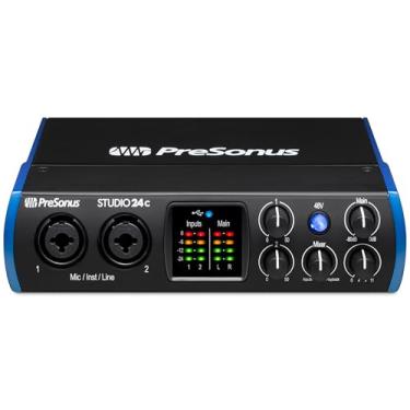 Imagem de PreSonus Studio 24c 2x2, 192 kHz, interface de áudio USB com software de gravação Studio One DAW