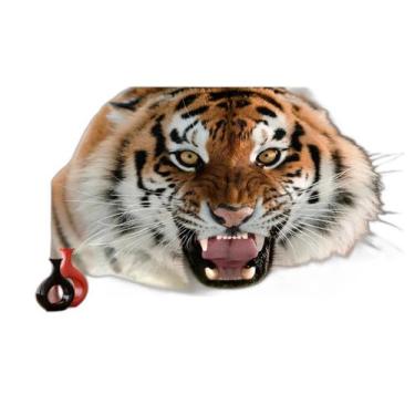 Imagem de Papel De Parede 3D Animais Tigre Rosto Bravo 3,5M Anm556 - Você Decora