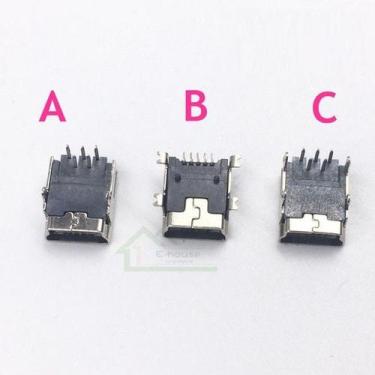 Imagem de 3 Conector Mini Usb Fêmea 5 Pinos Solda Smd Controle Ps3 - KMIG