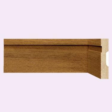 Imagem de Kit Rodapé de MDF 30 Barras Frisadas de 10cm x 2,40m Rende 72 Metros Moldufama  Turim