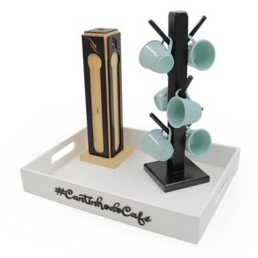 Imagem de Kit 6 Xicara Porta Capsulas Nespresso Bandeja Cores Acrílico - Dupétri