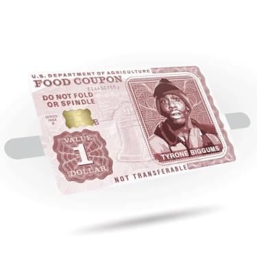 Imagem de Adesivo de vinil para cartão de crédito cupom de comida - Pacote com 3 - Cartões de crédito e débito com chip - Durável, fácil de aplicar - Personalize seu cartão (5 designs disponíveis) (Tyrone