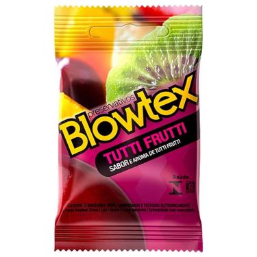 Imagem de Preservativo Lubrificado Tutti-Fruti - 12 embalagens c/ 3 unidades - Blowtex
