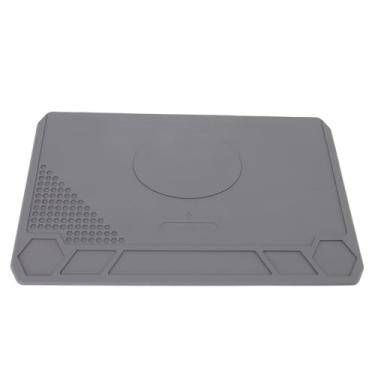 Imagem de Garosa Reparação do Tapete para Isolamento de Calor de Silicone Com Posições de Parafuso para Reparar Reparos de Computador para Telefone Eletrônico, Tapete de Solda Não Deslizante para a Bancada de Trabalho