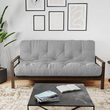 Imagem de Royal Sleep Products Colchão Futon de espuma Futon Factory de 30,5 cm - Tecido cinza sólido - Tamanho solteiro - Espumas certificadas CertiPUR - Feito nos EUA - (moldura não incluída)
