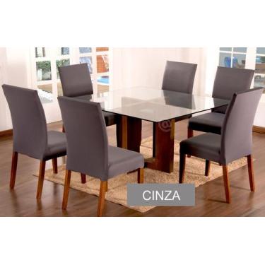 Imagem de Kit Capa De Cadeira De Jantar 8 Lugares Super Resistentes Malha gel Co