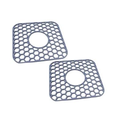 Imagem de Fenteer Tapete de silicone para pia, tapete para pia, grade para secagem de pratos, antiderrapante para hotel fazenda, restaurante