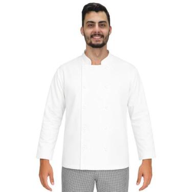 Imagem de Dolmã chef cozinha masculino - Demorgan Uniformes, Branco, M