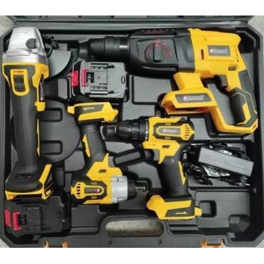 Imagem de KIT FERRAMENTAS 4x1 - MARTELETE + PARAFUSADEIRA + LIXADEIRA + CH IMPAC