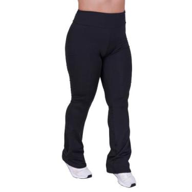 Imagem de Calça Flare Suplex Bailarina Cintura Alta Esporte Academia -c6 CALÇA F