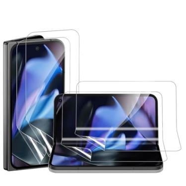 Imagem de TMahhbid 2 películas protetoras de tela de hidrogel para Google Pixel 9 Pro Fold (20.3 cm), TPU macio [Clear HD] Película protetora de tela (não vidro temperado)