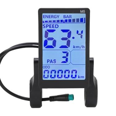 Imagem de Jiawu Medidor de Exibição de LCD Elétrico, Computador de Ciclismo Digital de 5 Pinos, Kit de Conversão de Scooter Elétrico para Guidão de 0,9in/22,2 Mm para Modificação da Bicicleta