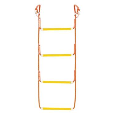 Imagem de menolana Escada de corda para barco, escada de prática, leve e antiderrapante, portátil para canoagem, lancha, barcos de pesca, 4 Degraus 110x35cm