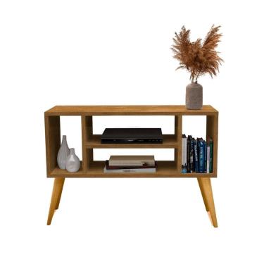 Imagem de Rack Intense 4 Nichos P/ Tv 40 Polegadas Pés Retrô Sala/ Escritório Nature