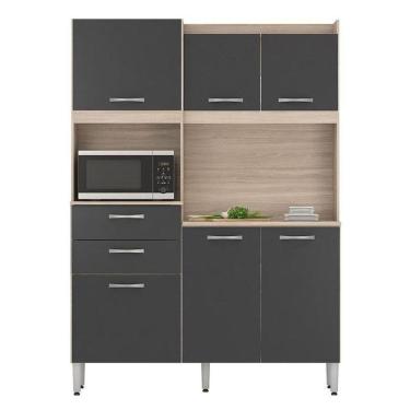 Imagem de Kit Para Cozinha Harmonia Avena Grafito - Demóbile