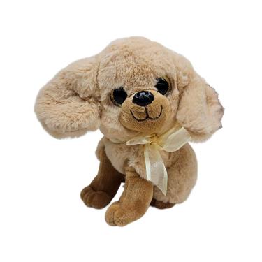 Imagem de Pelúcia Cachorrinho Poodle Sentado com Laço Amarelo R3381 - BBR Toys
