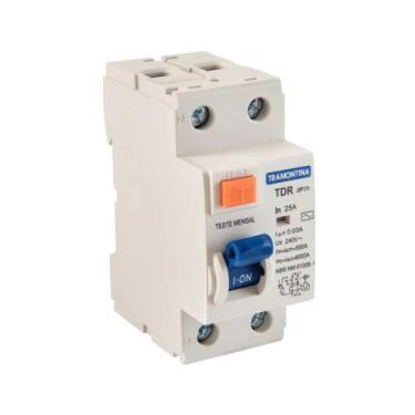 Imagem de Disjuntor DR Bipolar 25A-30mA Tramontina - Proteção Elétrica residenci
