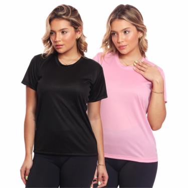 Imagem de Kit 2 Camisas Academia Esportiva Com Proteção Uv Feminina-Feminino