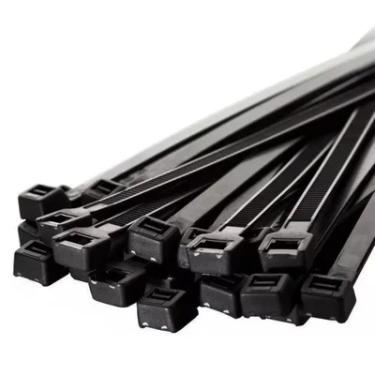 Imagem de Abraçadeira De Nylon Preto 50 Uni 370mm X 7mm Cinta Plastica Enforca Gato.