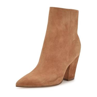 Imagem de Nine West Bota feminina Ariza cano médio, Camurça natural média 102, 41