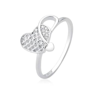 Imagem de Anel Prata 925 Original Legítima de Corações Metade Zircônias Softjoias (20)